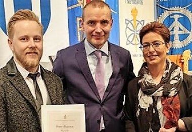 Fimm VMA-nemar fengu viðurkenningar á nýsveinahátíðinni 2017