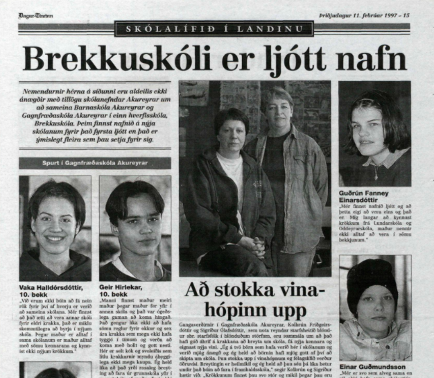 Tímavélin – Brekkuskóli er ljótt nafn Tímavélin – Brekkuskóli er ljótt nafn