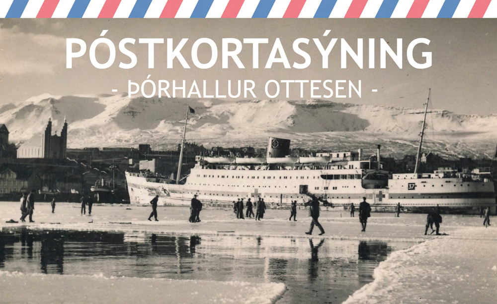 Þórhallur Ottesen opnar póstkortasýningu á Amtsbókasafninu