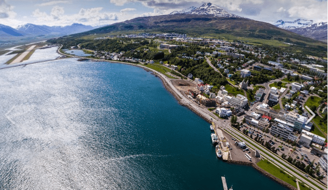Mögnuð panorama mynd af Akureyri