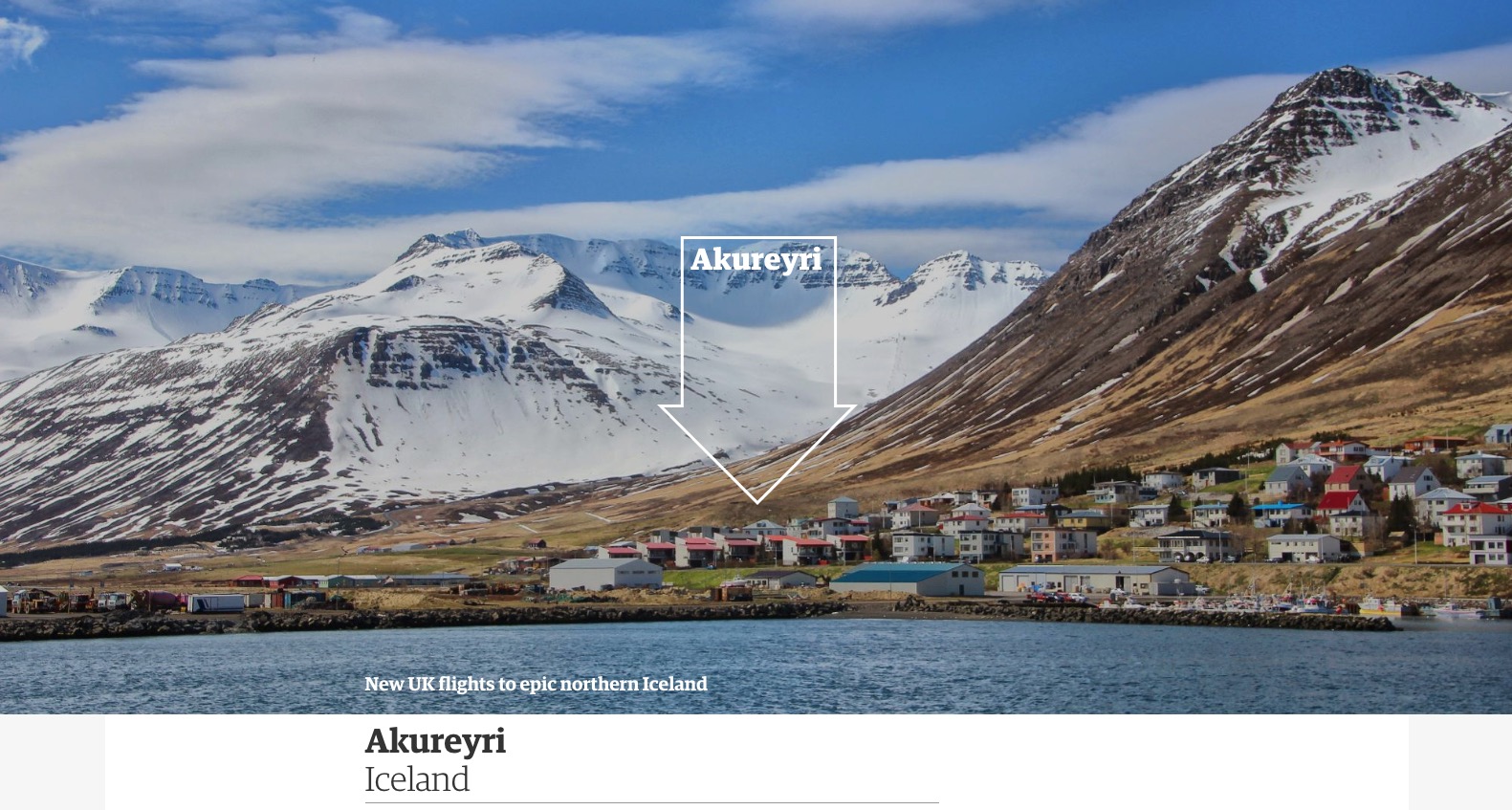 Guardian mælir með Akureyri sem áfangastað
