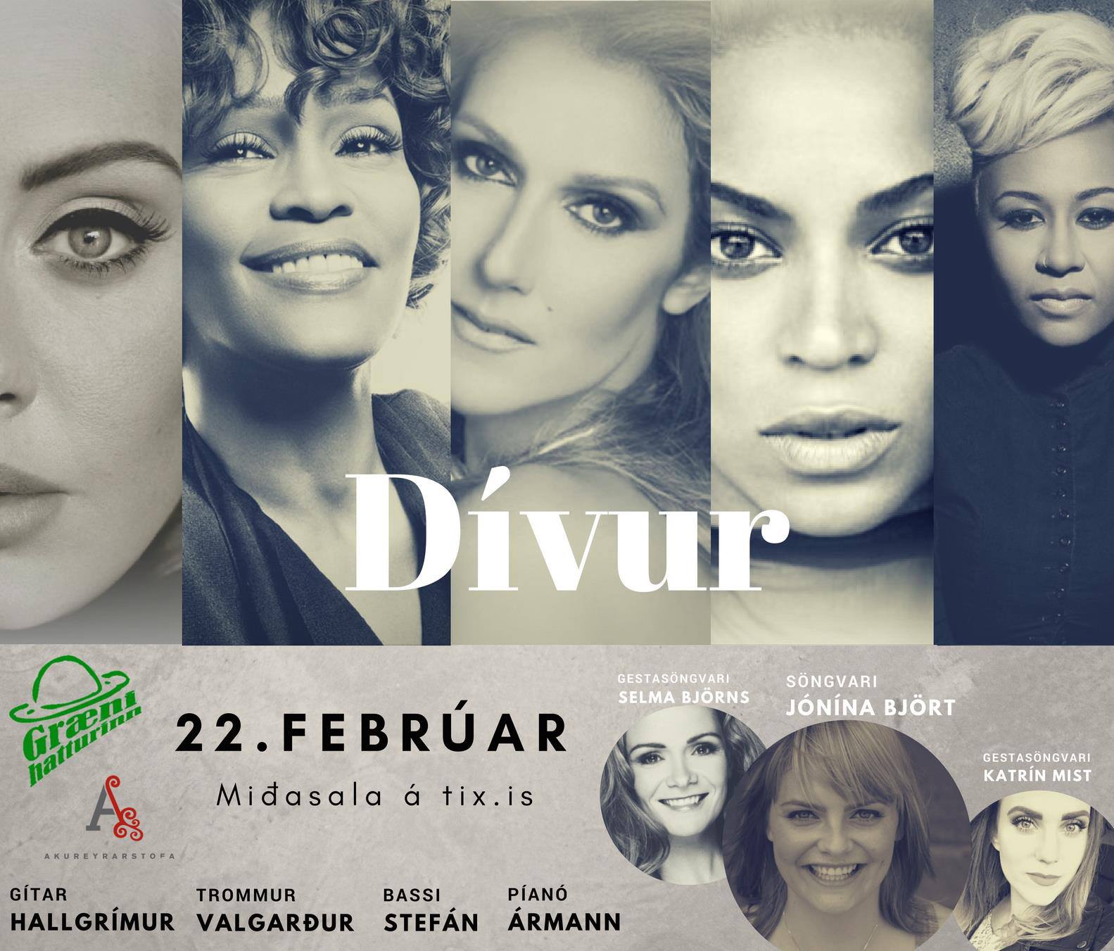 Dívur á Græna hattinum – Jónína Björt, Selma Björns og Katrín Mist Dívur á Græna hattinum – Jónína Björt, Selma Björns og Katrín Mist