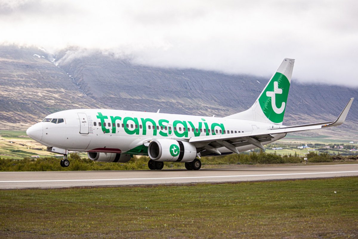 Fyrsta flug Transavia milli Hollands og Akureyrar