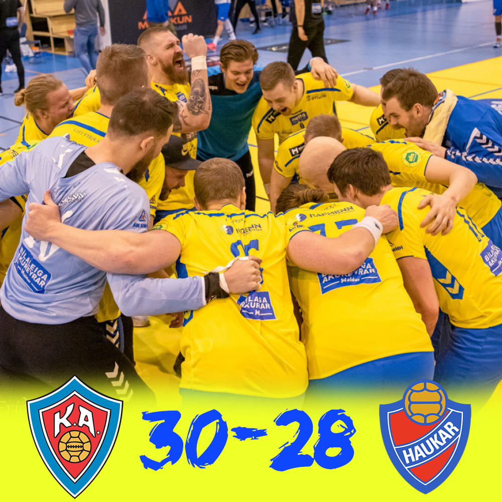 KA sigraði topplið Hauka KA sigraði topplið Hauka