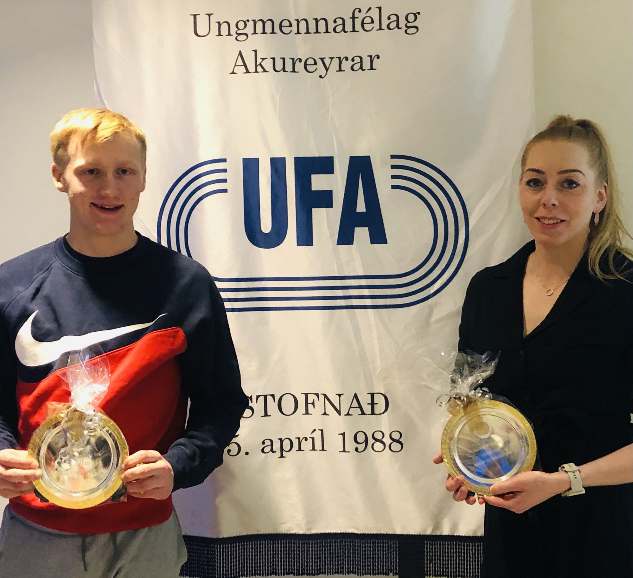 Hafdís og Birnir Vagn íþróttafólk Ungmennafélags Akureyrar 2020 Hafdís og Birnir Vagn íþróttafólk Ungmennafélags Akureyrar 2020