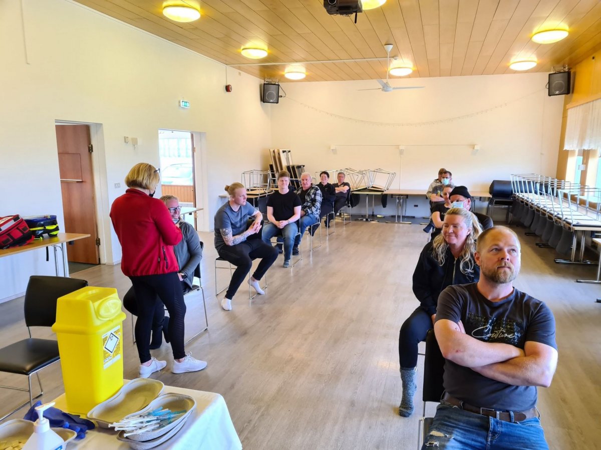 Grímseyingar bólusettir í dag