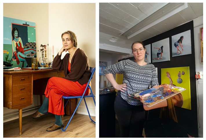 Æskuvinkonurnar Freyja og Jónína opna saman myndlistasýningu Æskuvinkonurnar Freyja og Jónína opna saman myndlistasýningu