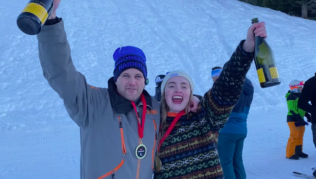 Katrín og Ingi heimsmeistarar á snjóskautum Katrín og Ingi heimsmeistarar á snjóskautum