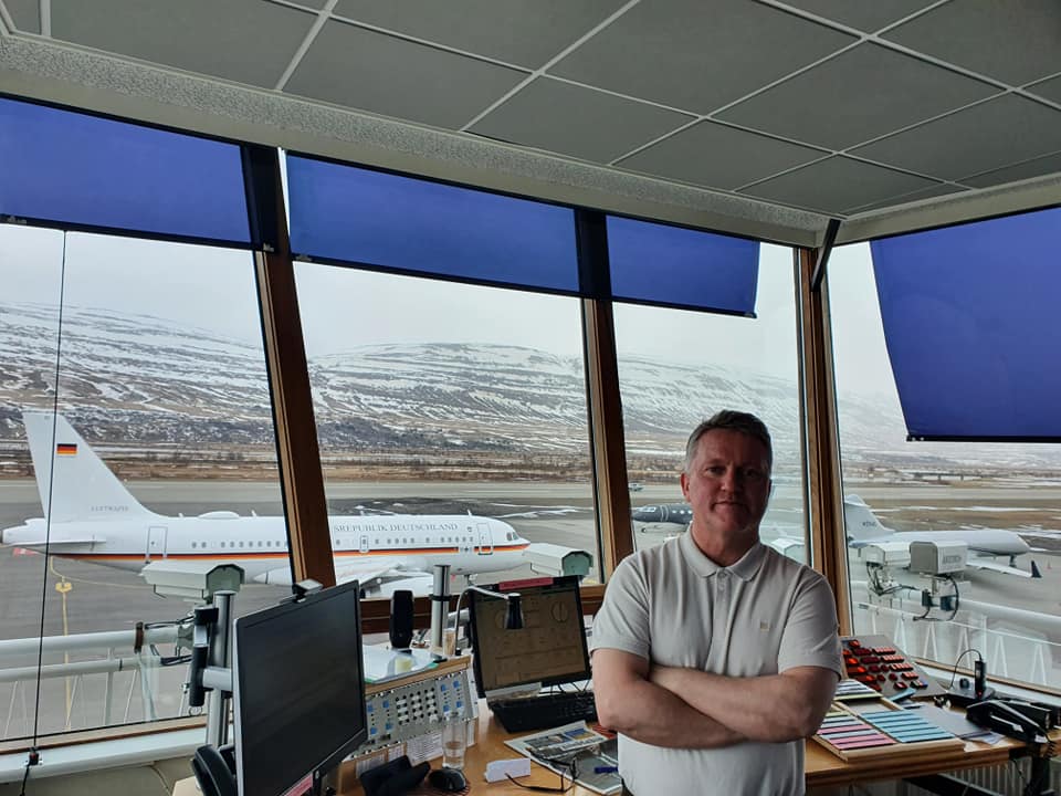 Njáll Trausti leysti af á stórum degi á Akureyrarflugvelli