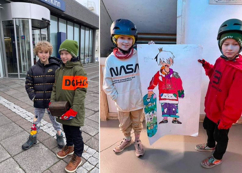 Seldu myndlist sína fyrir börn í Úkraínu