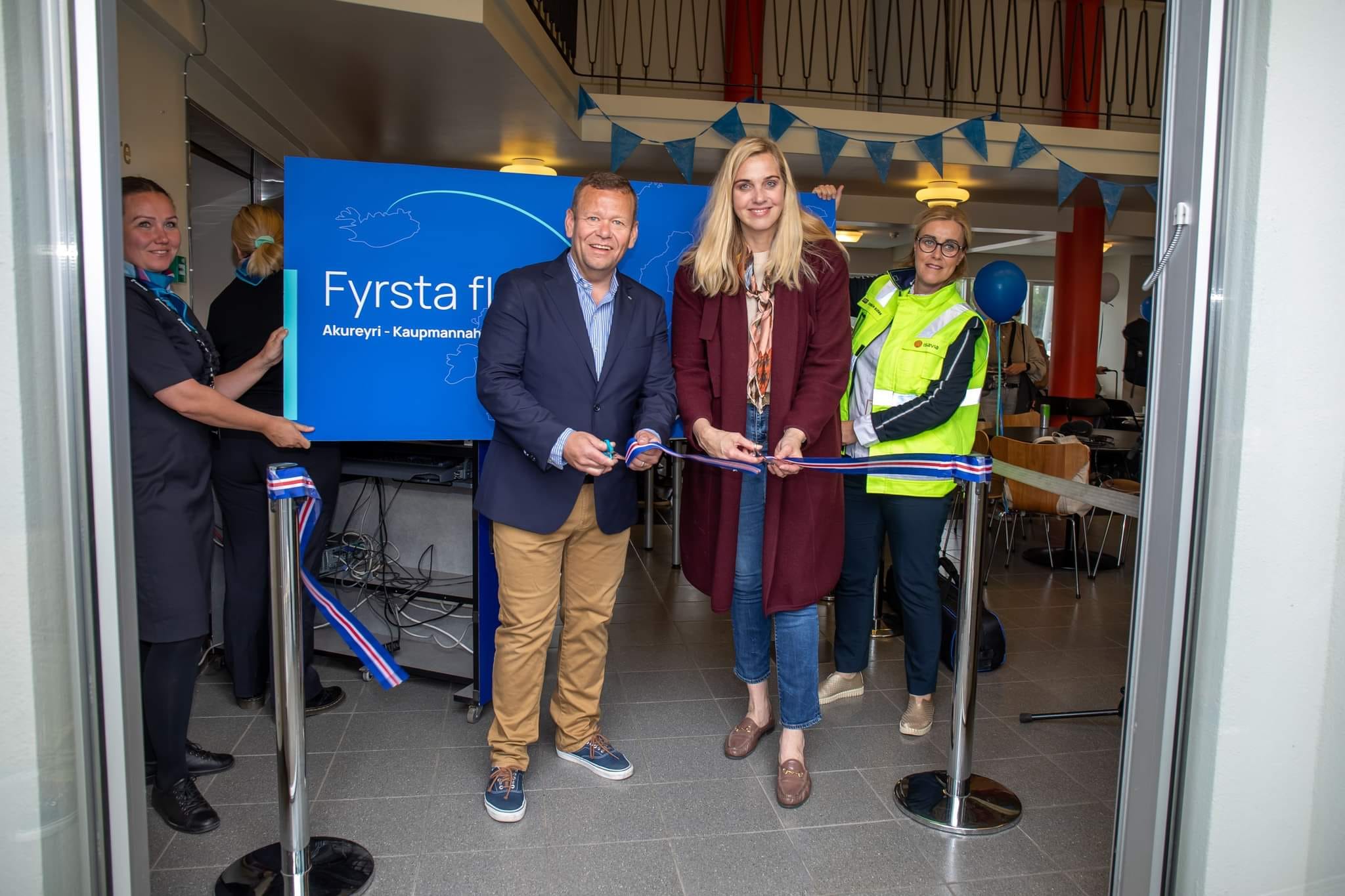 Jómfrúarflug Niceair í morgun Jómfrúarflug Niceair í morgun