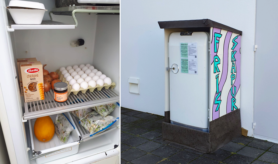 Frískápurinn við Amtsbókasafnið vel nýttur