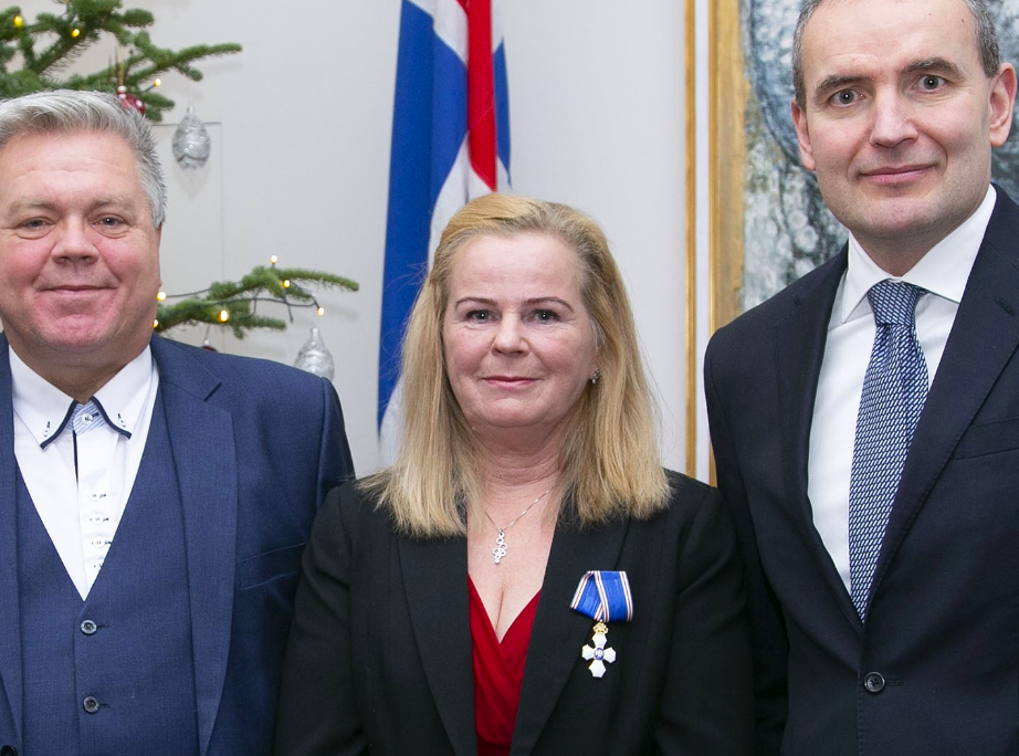 Vilborg sæmd fálkaorðunni Vilborg sæmd fálkaorðunni