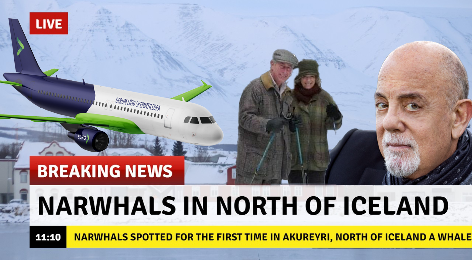 Engin jarðgöng til Hríseyjar, Billy Joel spilaði ekki á Græna Hattinum og Elko mun ekki stofna flugfélag