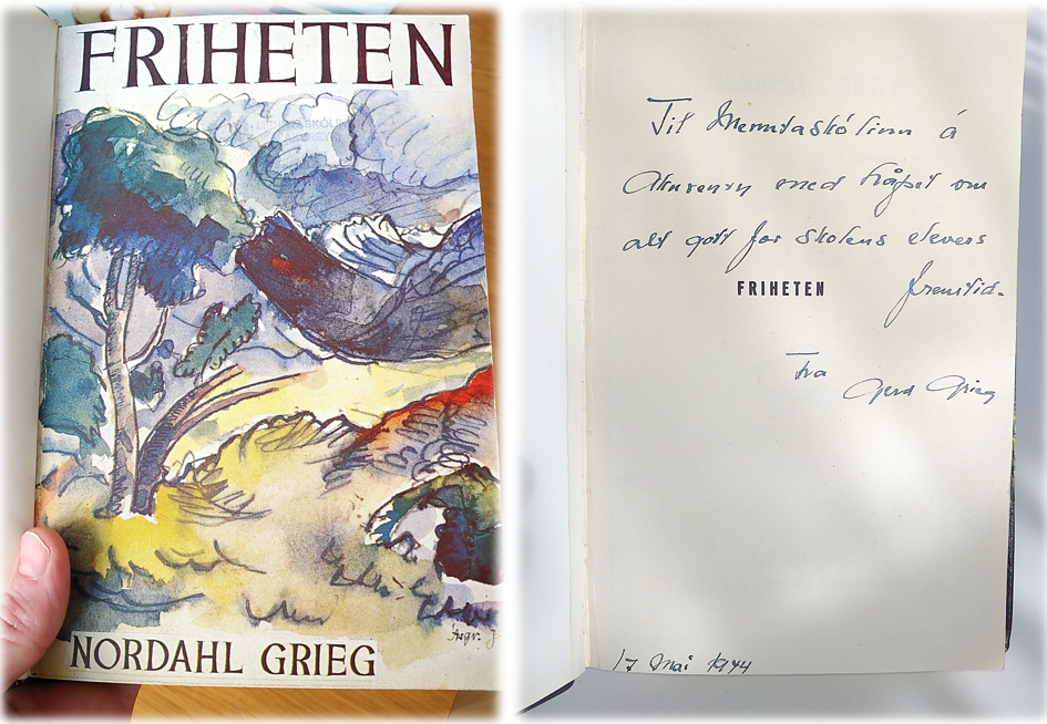 Munir úr fórum Nordahl og Gerd Grieg í Davíðshúsi og í Menntaskólanum Munir úr fórum Nordahl og Gerd Grieg í Davíðshúsi og í Menntaskólanum