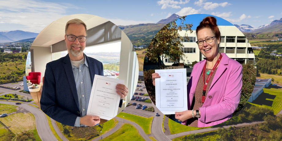Antje og Jón hlutu Grænu kennsluverðlaun HA Antje og Jón hlutu Grænu kennsluverðlaun HA