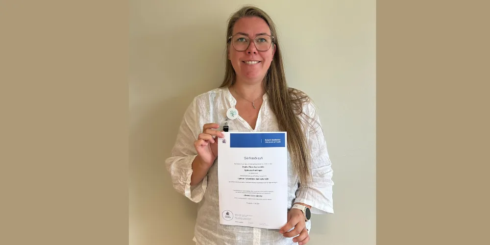 Emilía Fönn hlýtur sérfræðileyfi sem sérfræðingur í hjúkrun fullorðinna með sykursýki