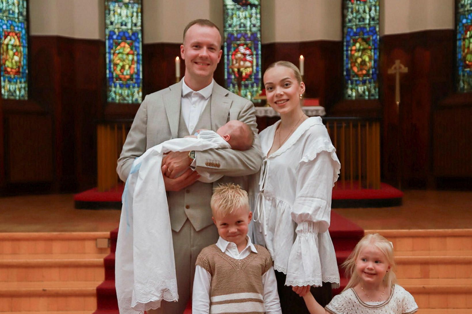 Harpa og Sigþór gáfu syninum nafn