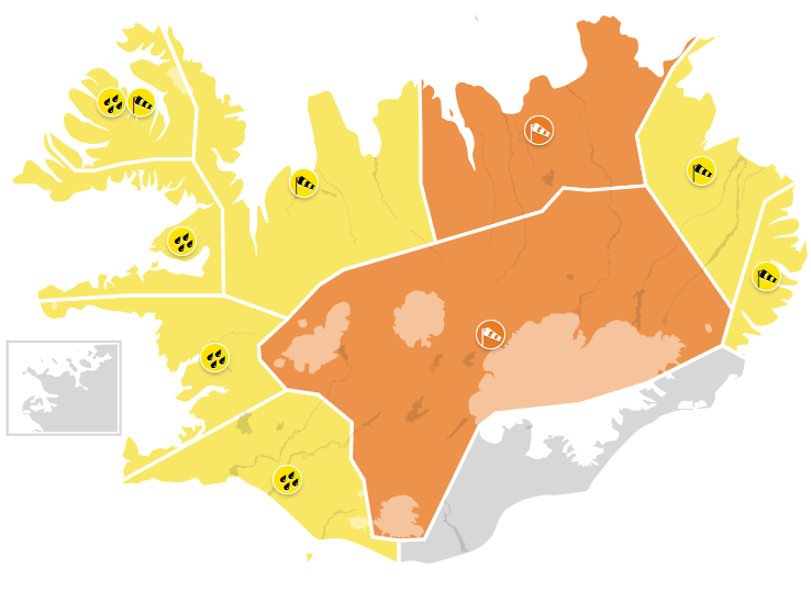 Appelsínugul viðvörun á aðfangadag