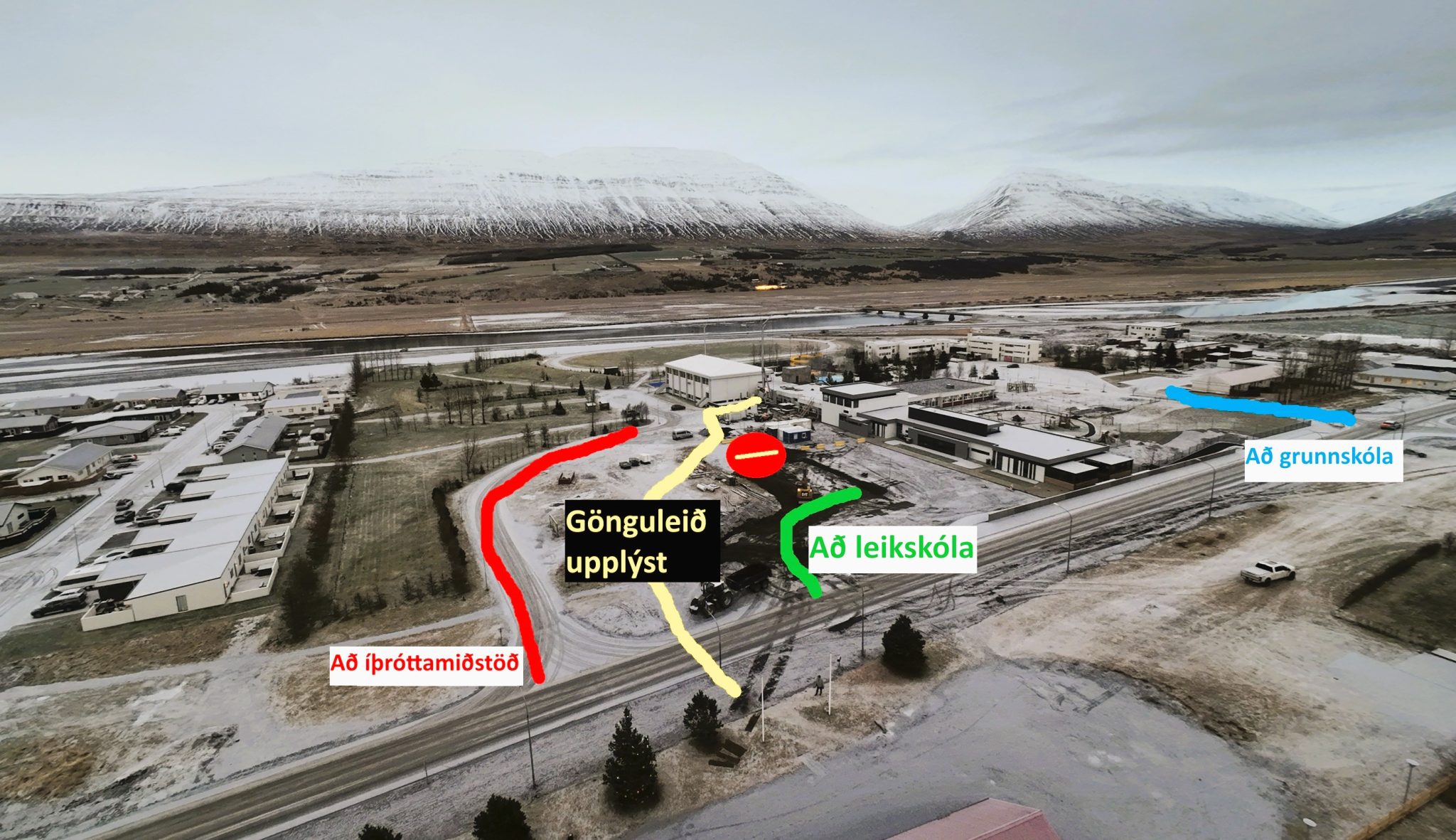 Ný aðkoma að leikskóla við Hrafnagil og bætt umferðaröryggi norðan við íþróttamiðstöð Ný aðkoma að leikskóla við Hrafnagil og bætt umferðaröryggi norðan við íþróttamiðstöð